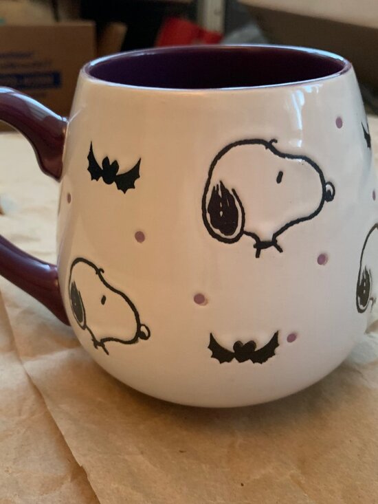 PEANUTS Other - WHITE AND PURPLE SNOOPY HALLOWEEN MUG PRELOVED